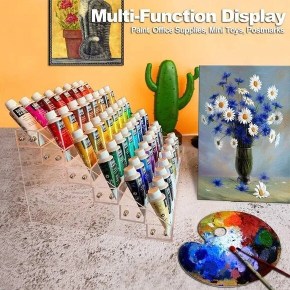 New 6-Layer Acrylic Organizer Rack, Clear Stand for Nail Polish, Oils, Lipsticks